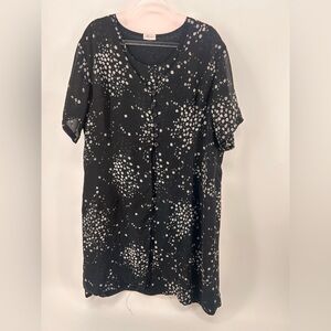 Alexa’s Dress Floral Short Sheer Sleeve Midi Dress Floral Shimmery Size 5 Plus